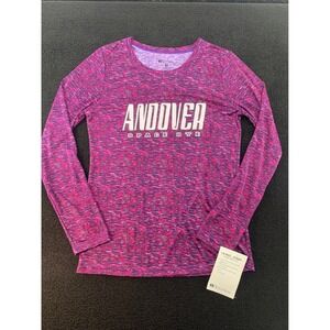 Holloway Andover Space Dye Long Sleeve Athletic Shirt Womens Medium Pink Purple